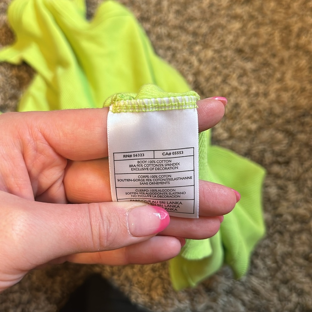 Nike Neon Green Ribbed Tank Top - Picture 9 of 9